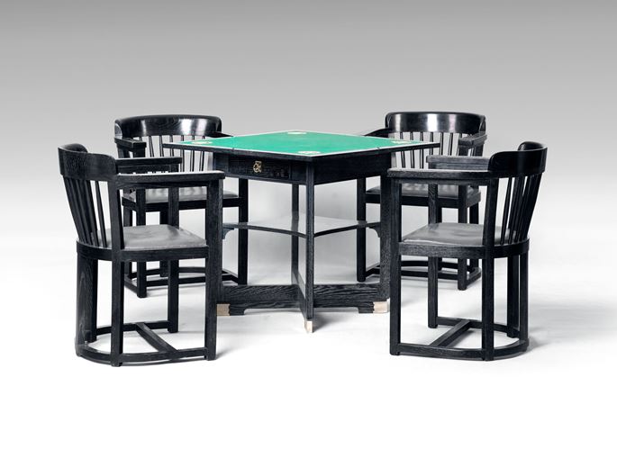 Wilhelm Schmidt - Gaming Table with Four Armchairs | MasterArt